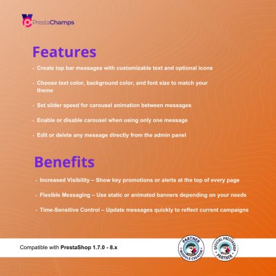Header Message Bar PRO