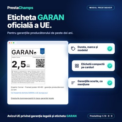 Avizul UE privind garanția legală și eticheta GARAN